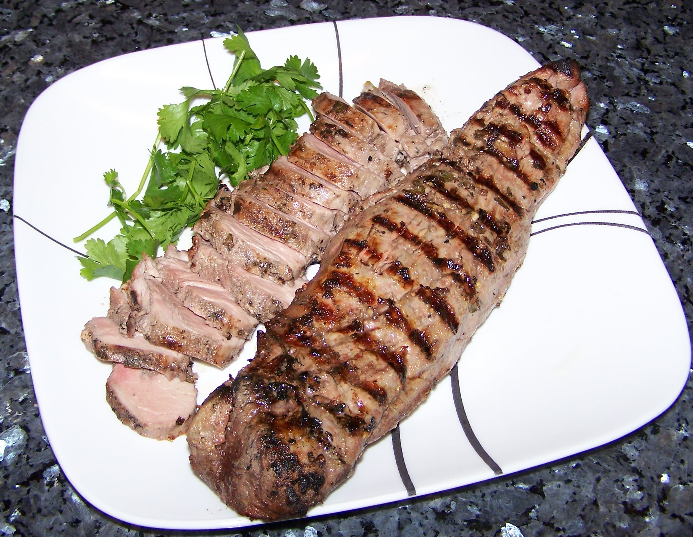 Mediterranean Pork Tenderloin in Pita On the Grill